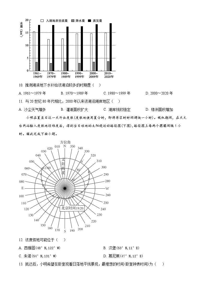 湖南省岳阳市汨罗市第一中学2024-2025学年高三上学期开学地理试题（原卷版）03