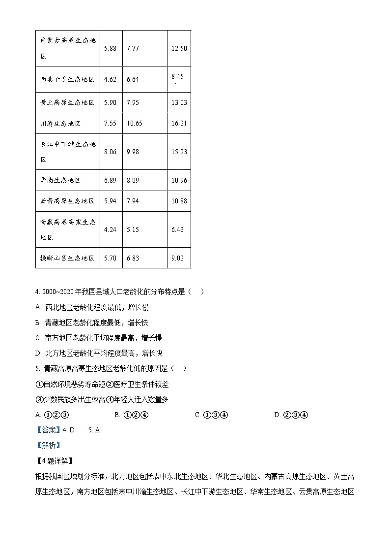 安徽省江淮十校2024-2025学年高三上学期第一次联考地理试题（解析版）03
