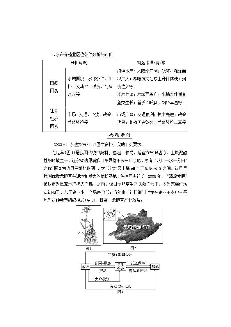 2025届高考地理一轮复习专题指导答题规范5农业区位条件分析与评价类学案第2页