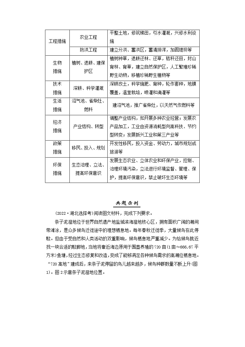 2025届高考地理一轮复习专题指导答题规范9区域生态环境问题学案第2页
