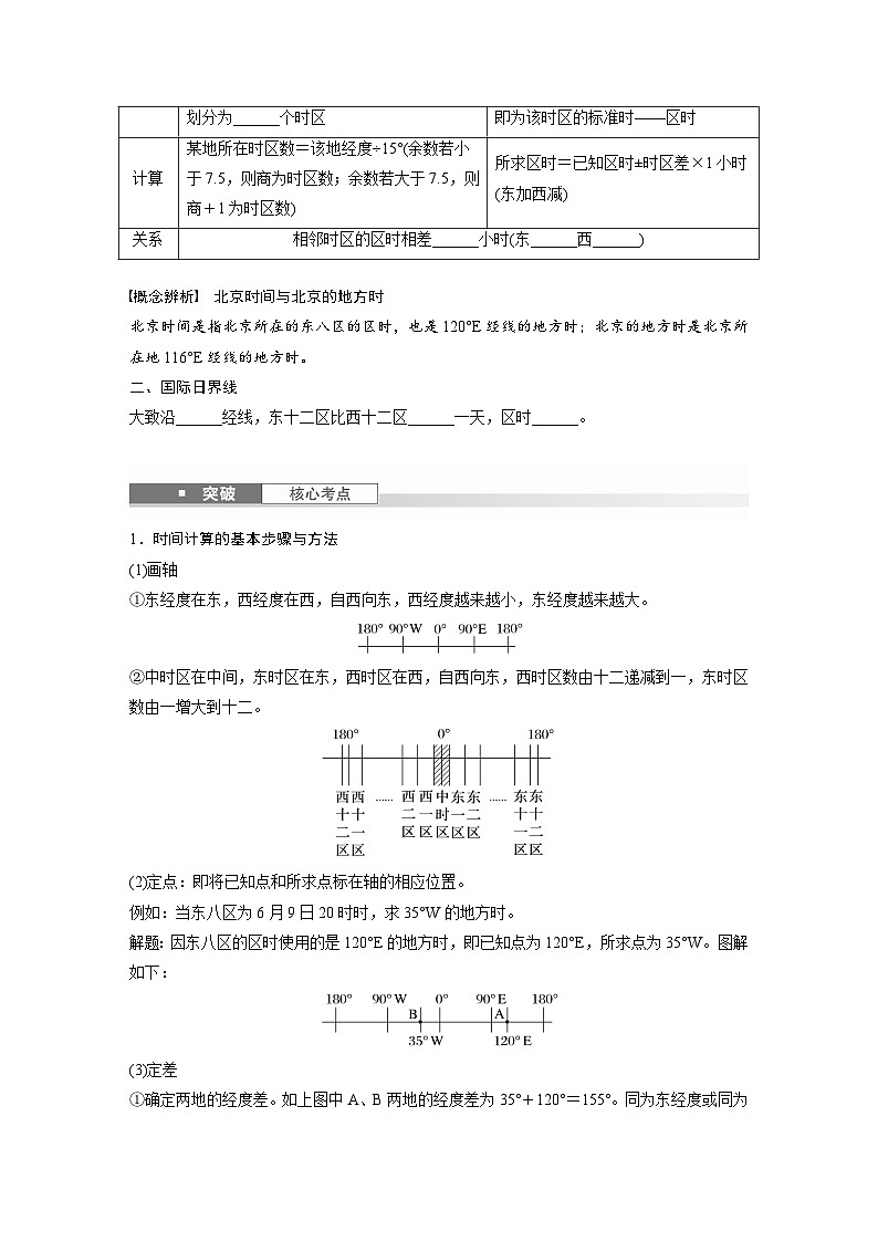 第一部分  第二章　第三讲　课时一0　时差-2025年高考地理大一轮复习（课件+讲义+练习）02