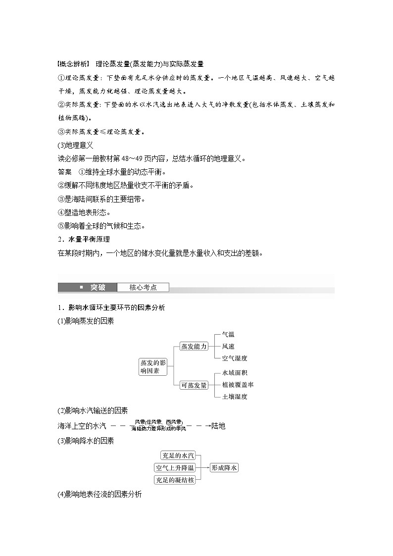 第一部分  第四章　课时二1　水循环-2025年高考地理大一轮复习（课件+讲义+练习）03