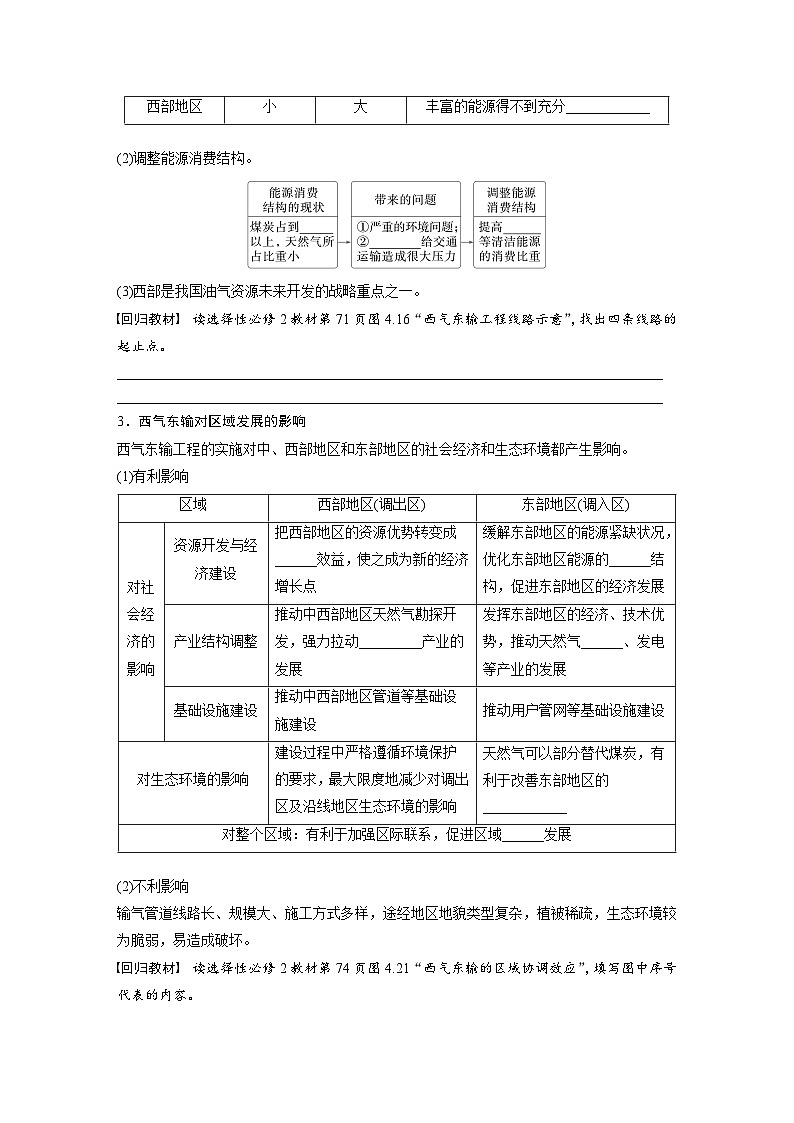 第三部分  第四章　课时六4　资源跨区域调配-2025年高考地理大一轮复习（课件+讲义+练习）02