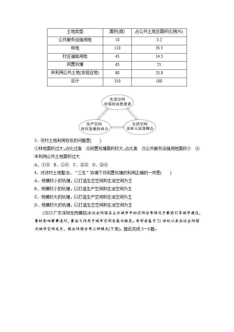 第二部分  第二章　课时四3　乡村和城镇空间结构-2025年高考地理大一轮复习（课件+讲义+练习）02