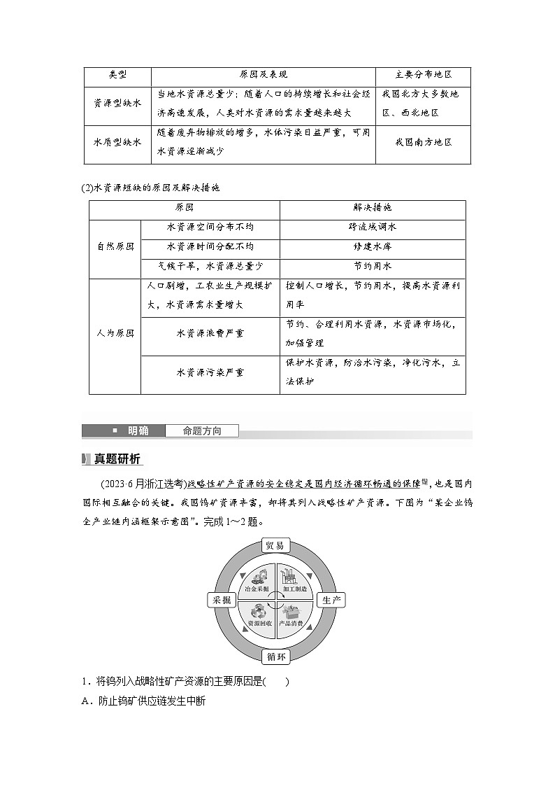 第四部分  第一章　课时六8　资源安全对国家安全的影响-2025年高考地理大一轮复习（课件+讲义+练习）03