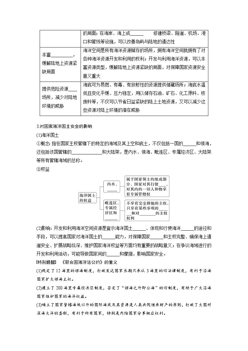 第四部分  第一章　课时七1　海洋空间资源开发与国家安全-2025年高考地理大一轮复习（课件+讲义+练习）02