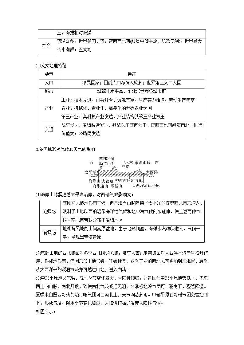 第五部分  第一章　第二讲　课时八1　美国　巴西-2025年高考地理大一轮复习（课件+讲义+练习）03