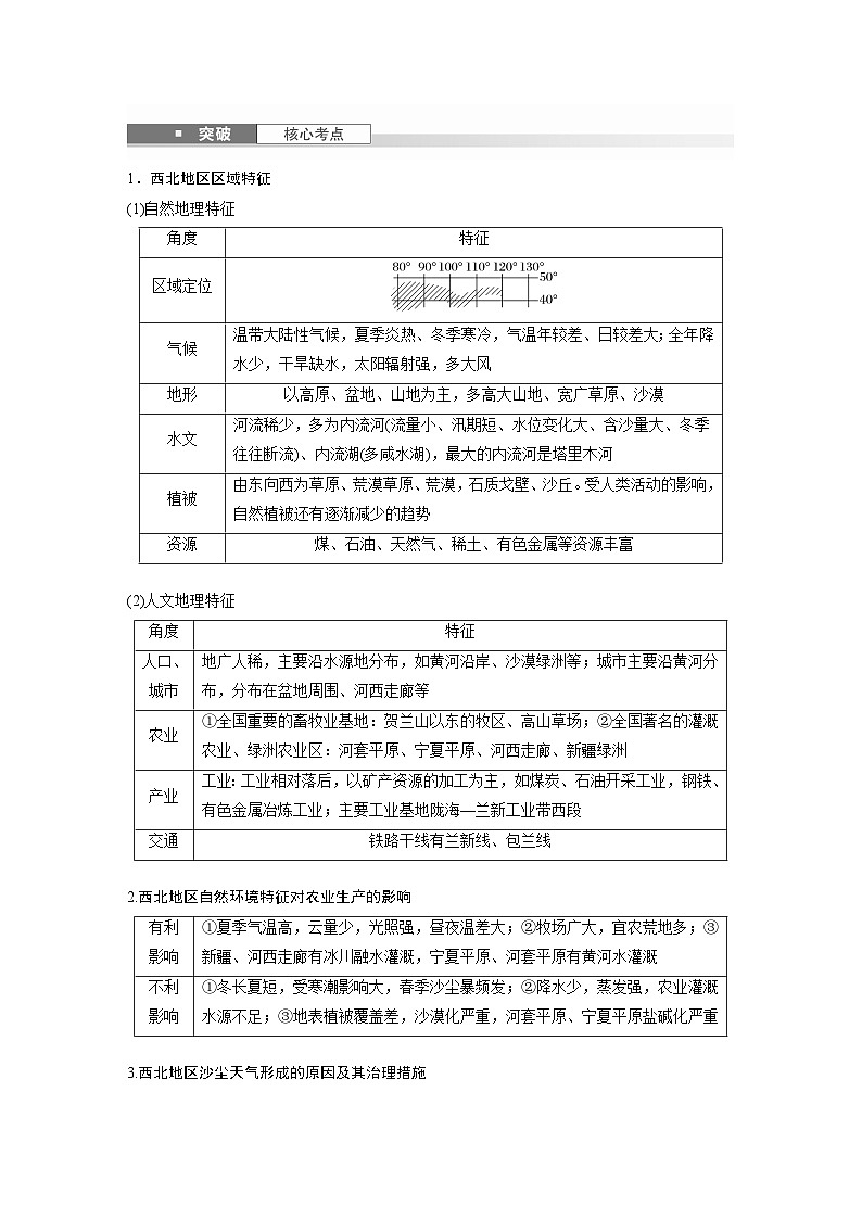 第五部分  第二章　第二讲　课时八6　西北地区-2025年高考地理大一轮复习（课件+讲义+练习）02