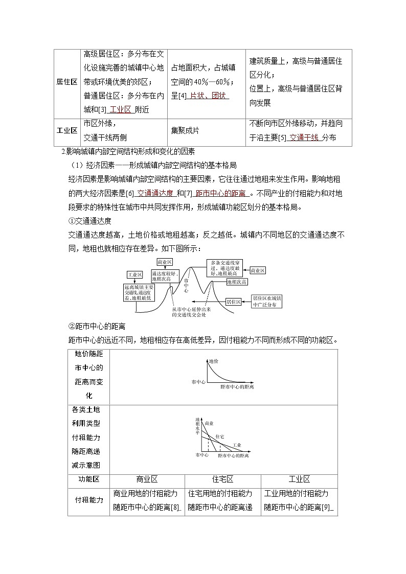 2025年高考地理精品教案第二部分人文地理第二章乡村和城镇第1讲乡村和城镇空间结构与景观03