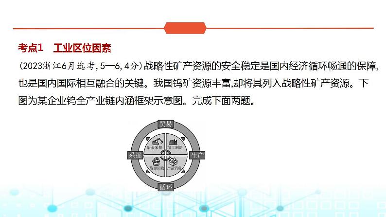 浙江版高考地理一轮复习专题九产业区位因素第二讲课件02