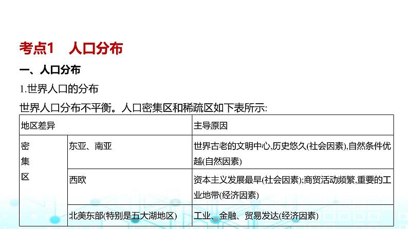 浙江版高考地理一轮复习专题七人口与地理环境课件02