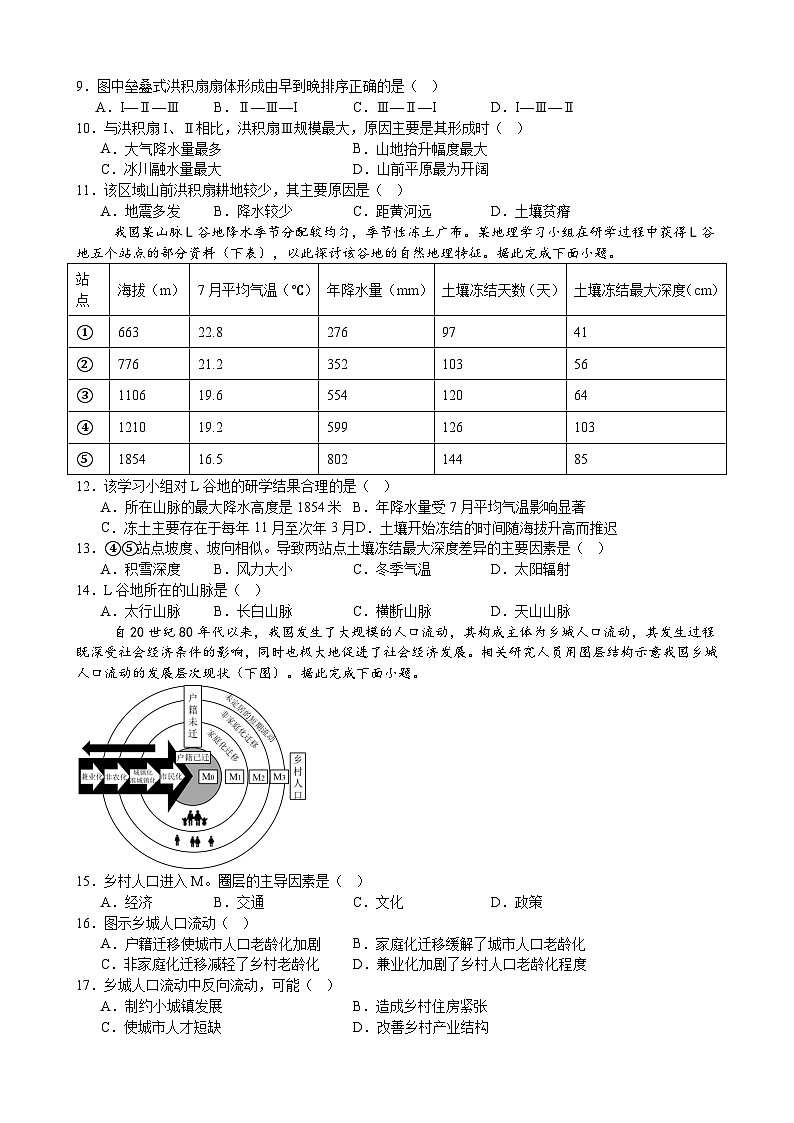 江苏省常州市第一中学2024-2025学年高三上学期开学考试地理试题（Word版附解析）第3页