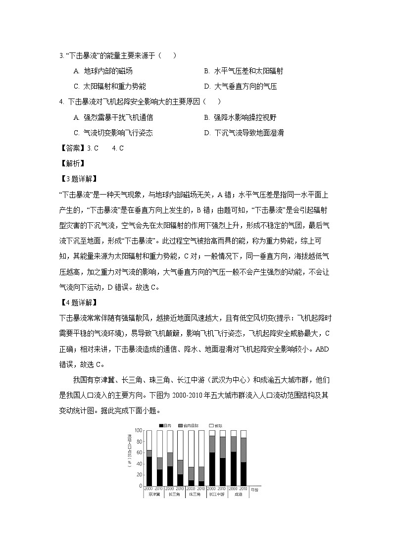 [地理][期末]江西省景德镇市部分学校2023-2024学年高一下学期6月期末试题(解析版)第2页