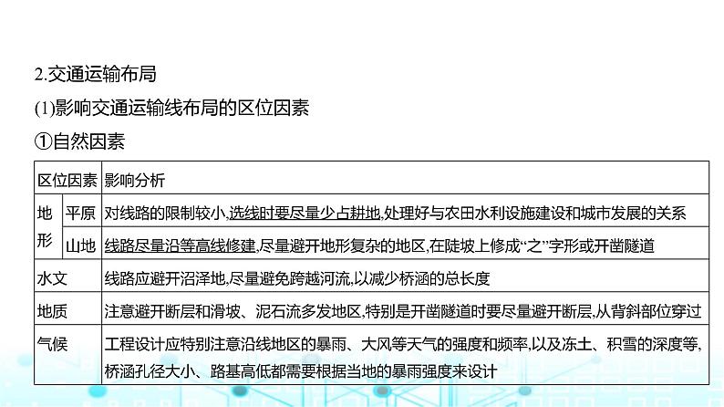 广东版高考地理一轮复习专题10交通运输布局与区域发展课件第7页