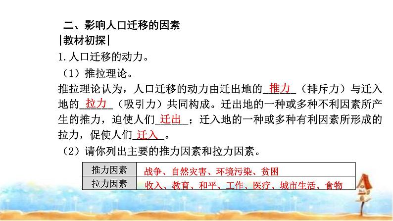 人教版高中地理必修第二册第一章第二节人口迁移课件06