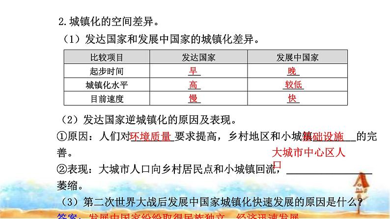 人教版高中地理必修第二册第二章第二节第一课时城镇化的意义世界城镇化进程课件08