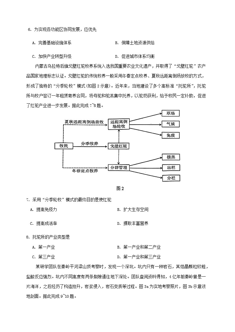 陕西省2024-2025学年高三上学期学业水平选择性考试（模拟）地理试题03