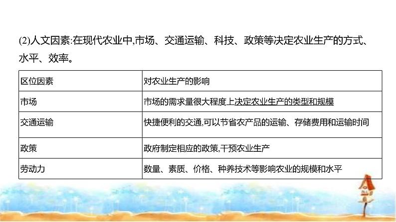 新高考版高三地理一轮复习专题九产业区位因素第一讲农业区位因素及其变化因素课件04