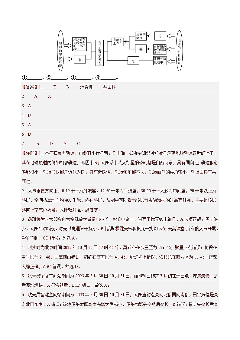 高二地理第一次月考卷（全解全析）（上海专用）第3页