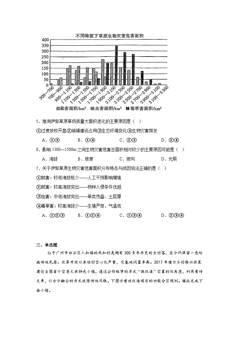 山西省运城市2024-2025学年高三上学期摸底调研地理试题第3页