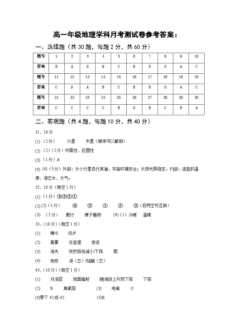 宁夏青铜峡市宁朔中学2024-2025学年高一上学期9月月考地理试题01