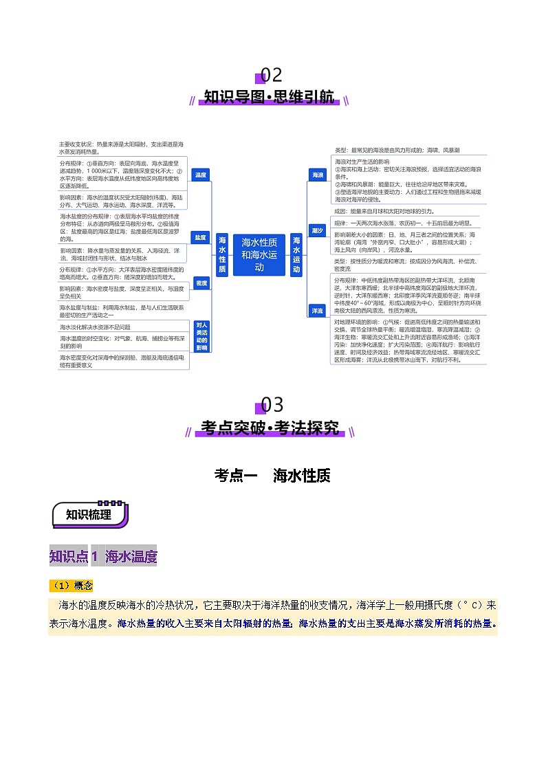 第11讲 海水性质和海水运动（讲义）（教师版） 2025年高考地理一轮复习讲练测（新教材新高考）第3页