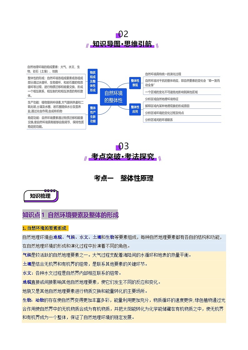 第17讲 自然环境的整体性（讲义）（教师版） 2025年高考地理一轮复习讲练测（新教材新高考）第3页