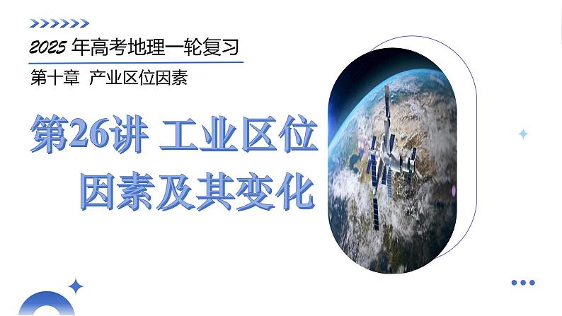 第26讲 工业区位因素及其变化（课件）-2025年高考地理一轮复习讲练测（新教材新高考）第1页