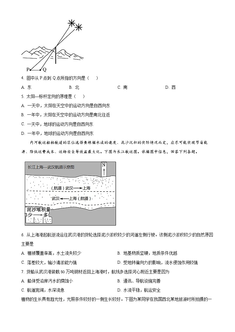 山东省济宁市实验中学2024-2025学年高二上学期9月月考地理试题（Word版附解析）02