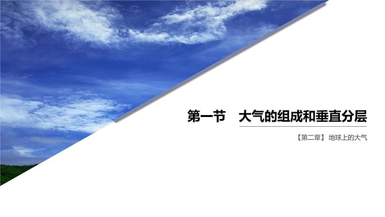 2024-2025学年高一地理新教材必修1配套PPT课件 第2章 第1节  大气的组成和垂直分层第1页