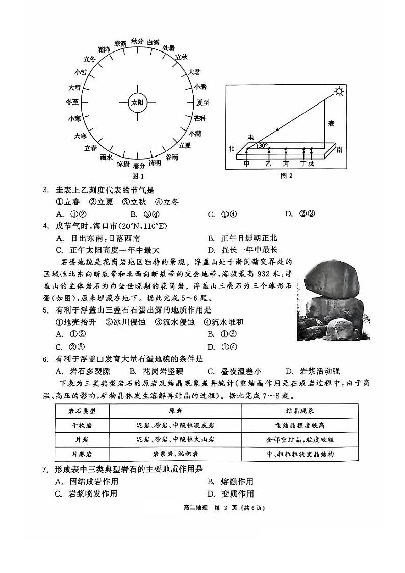 辽宁省营口市（营口市高级中学+营口市第三高级中学）部分学校2024-2025学年高二上学期10月月考地理试题第2页