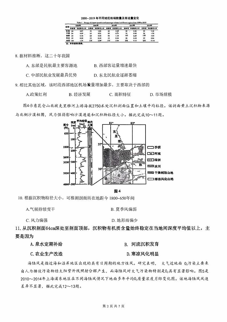 重庆市八中2023_2024高三地理上学期第一次高考适应性月考试题pdf03