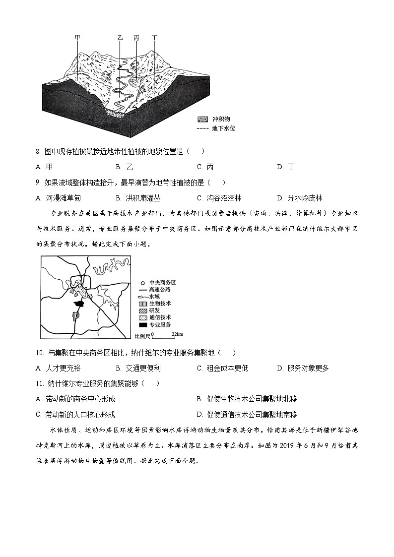2024年吉林省高考地理真题（原卷版）第3页