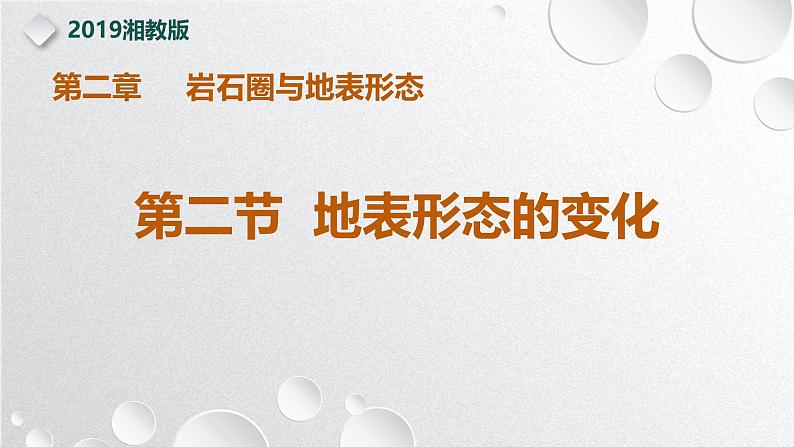 【同步课件】湘教版（2019）高中地理选择性必修1 2.2《地表形态的变化》课件第1页