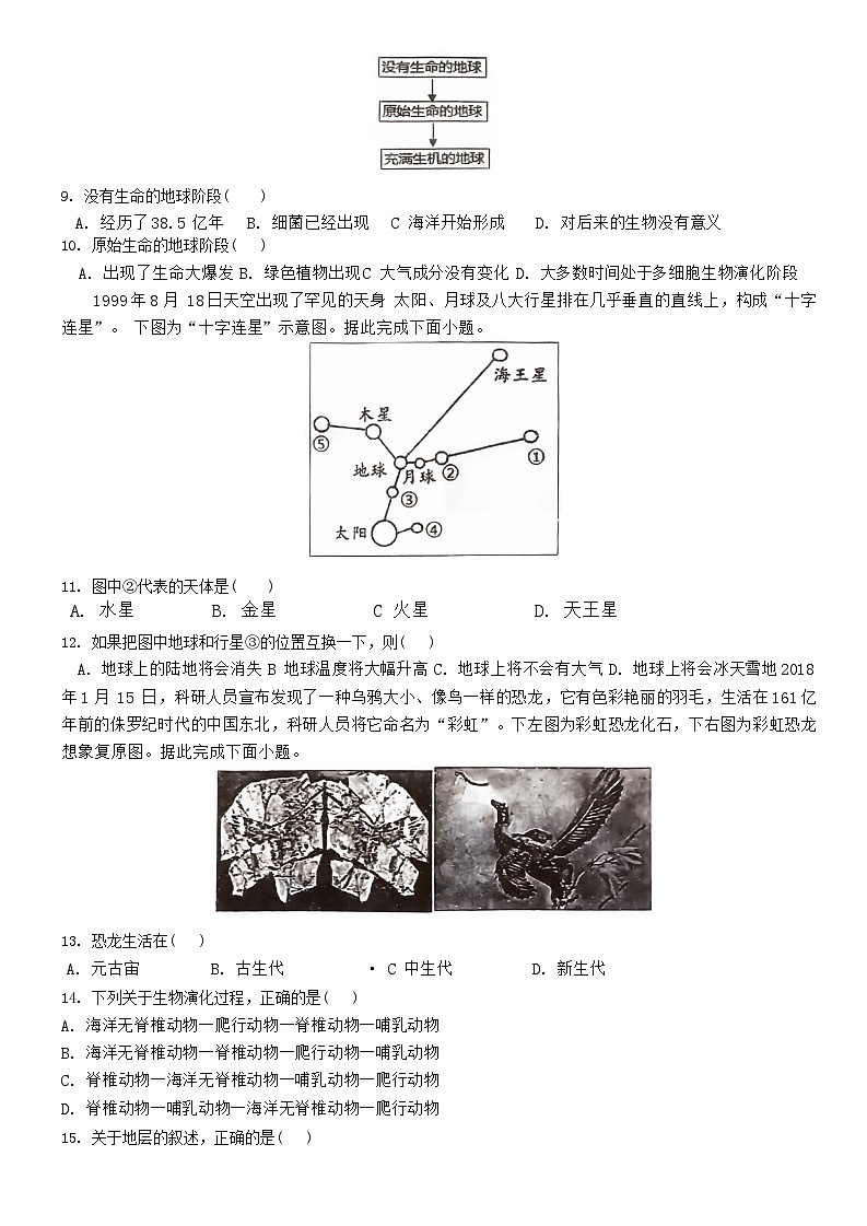 山东省临沂第一中学（文峰校区）2024-2025学年高一上学期10月月考地理试题第2页