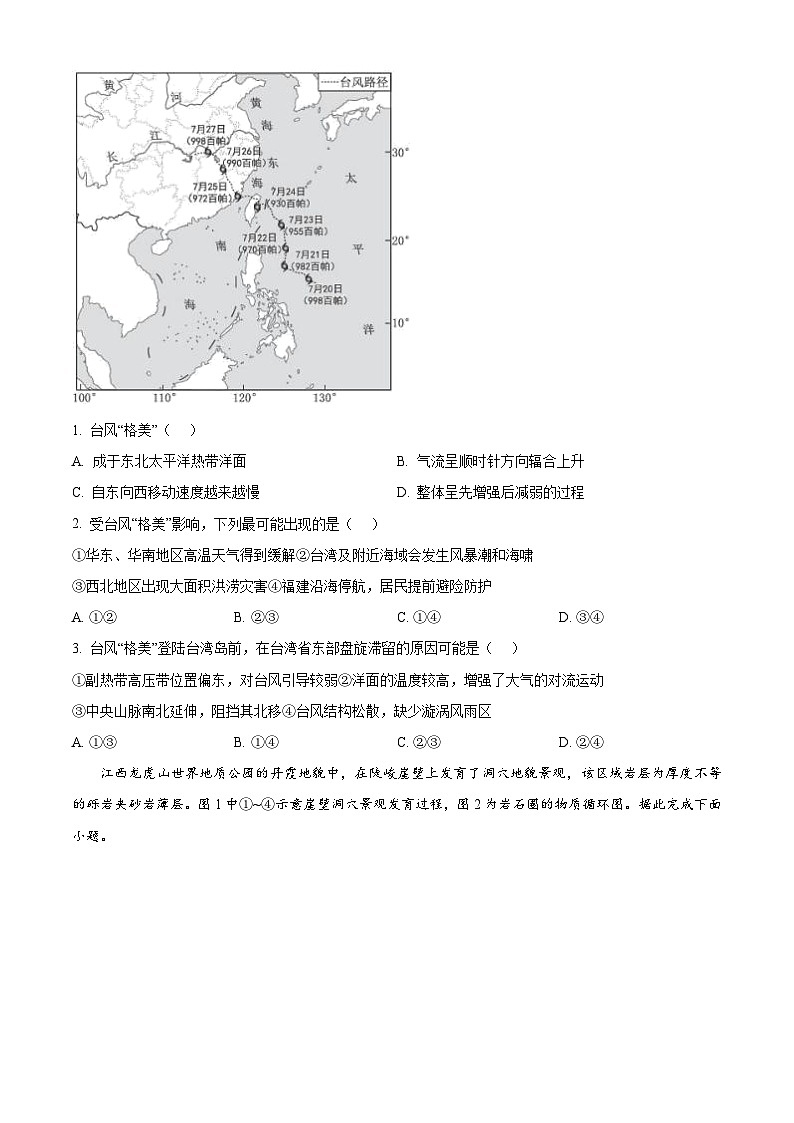 湖北省重点高中智学联盟2024-2025学年高三上学期10月联考地理试题 Word版无答案第2页