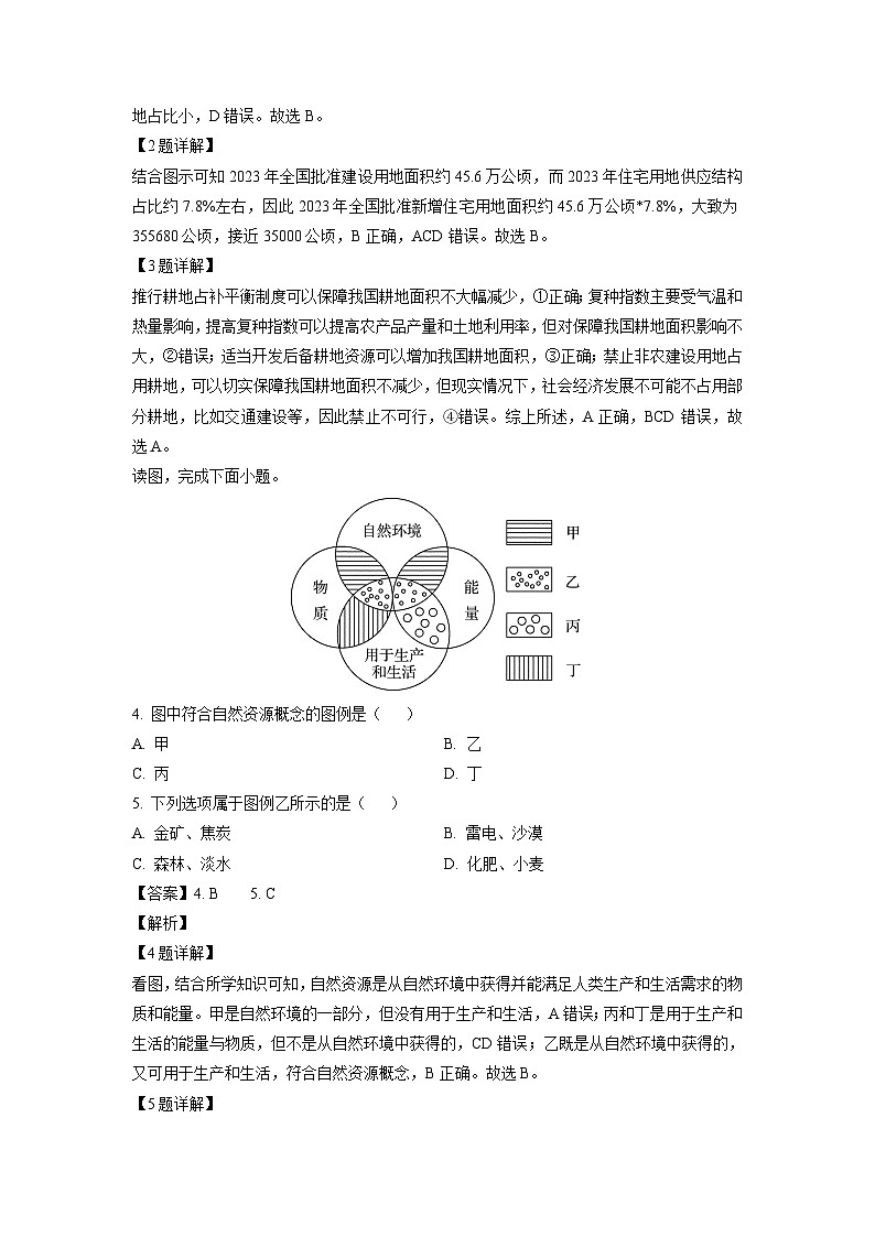 [地理][期末]新疆阿勒泰地区2023-2024学年高二下学期期末联考试卷(解析版)第2页
