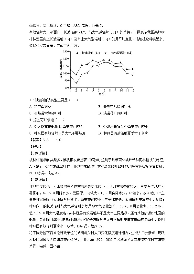 [地理]浙江省天域全国名校协作体2024-2025学年高三上学期模拟检测联考月考试题(解析版)02