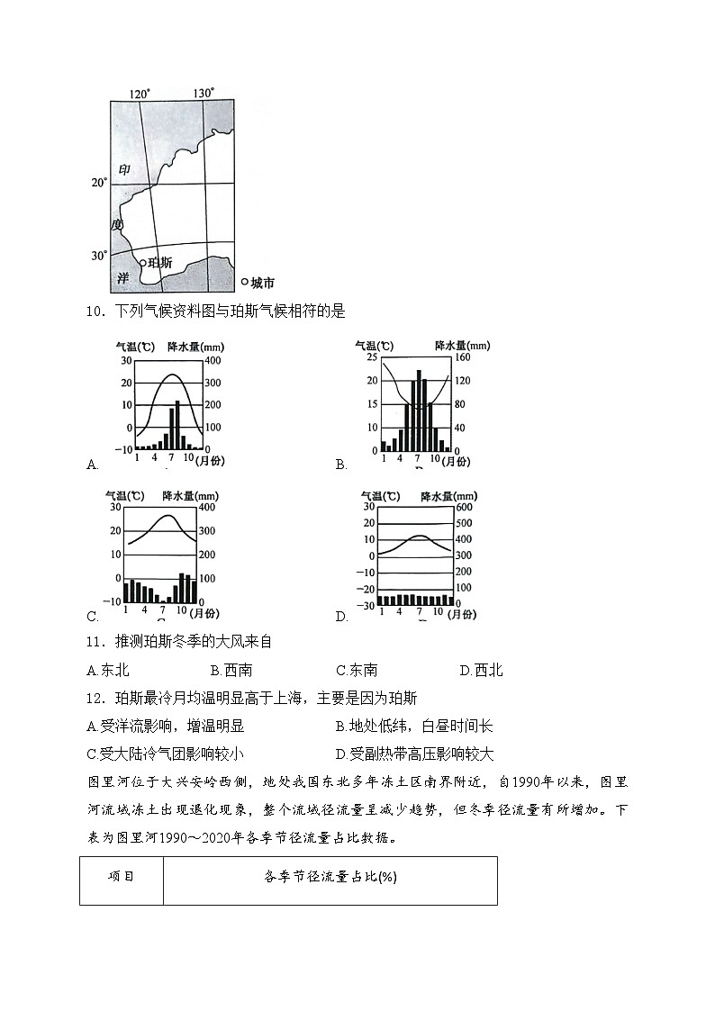 鄄城县第一中学2024-2025学年高二上学期10月月考地理试卷(含答案)第3页