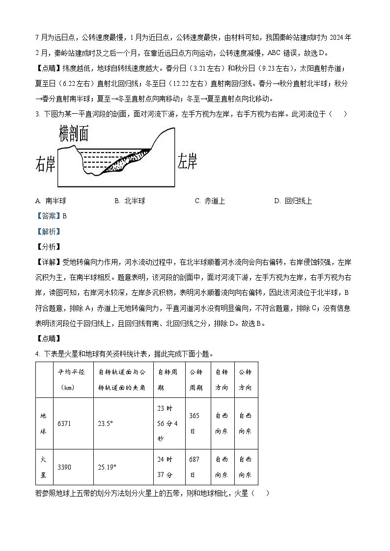 北京市第九中学2024-2025学年高二上学期10月月考地理试题 Word版含解析第2页