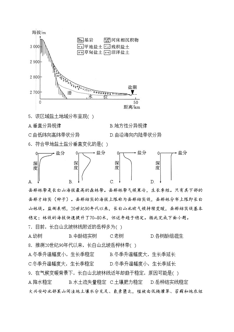 考点六 自然环境的整体性——五年（2020—2024）高考地理真题专项分类汇编(含答案)第2页