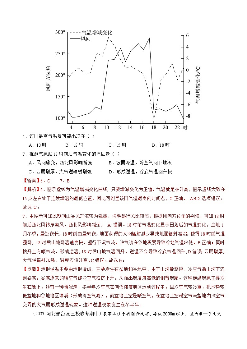 新高考地理二轮复习讲练测专题03  大气运动规律（练习）（解析版）第3页