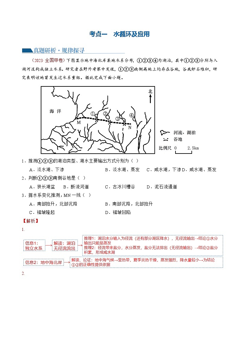 新高考地理二轮复习讲练测专题04 水体运动规律（讲义）（2份，原卷版+解析版）03