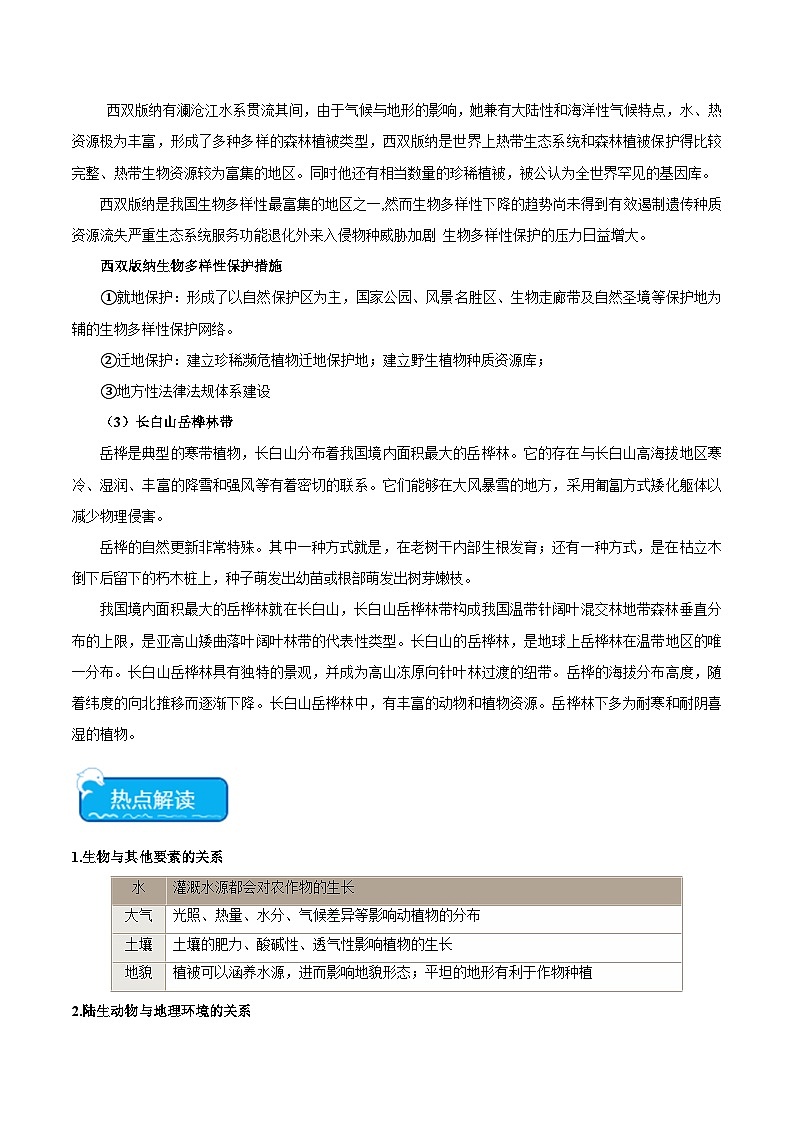 热点10 生物与环境-2024年高考地理【热点·重点·难点】专练（新高考专用）（解析版）第2页