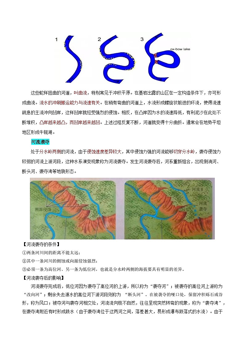 新高考地理一轮复习考点练习微专题 河流（2份，原卷版+解析版）03