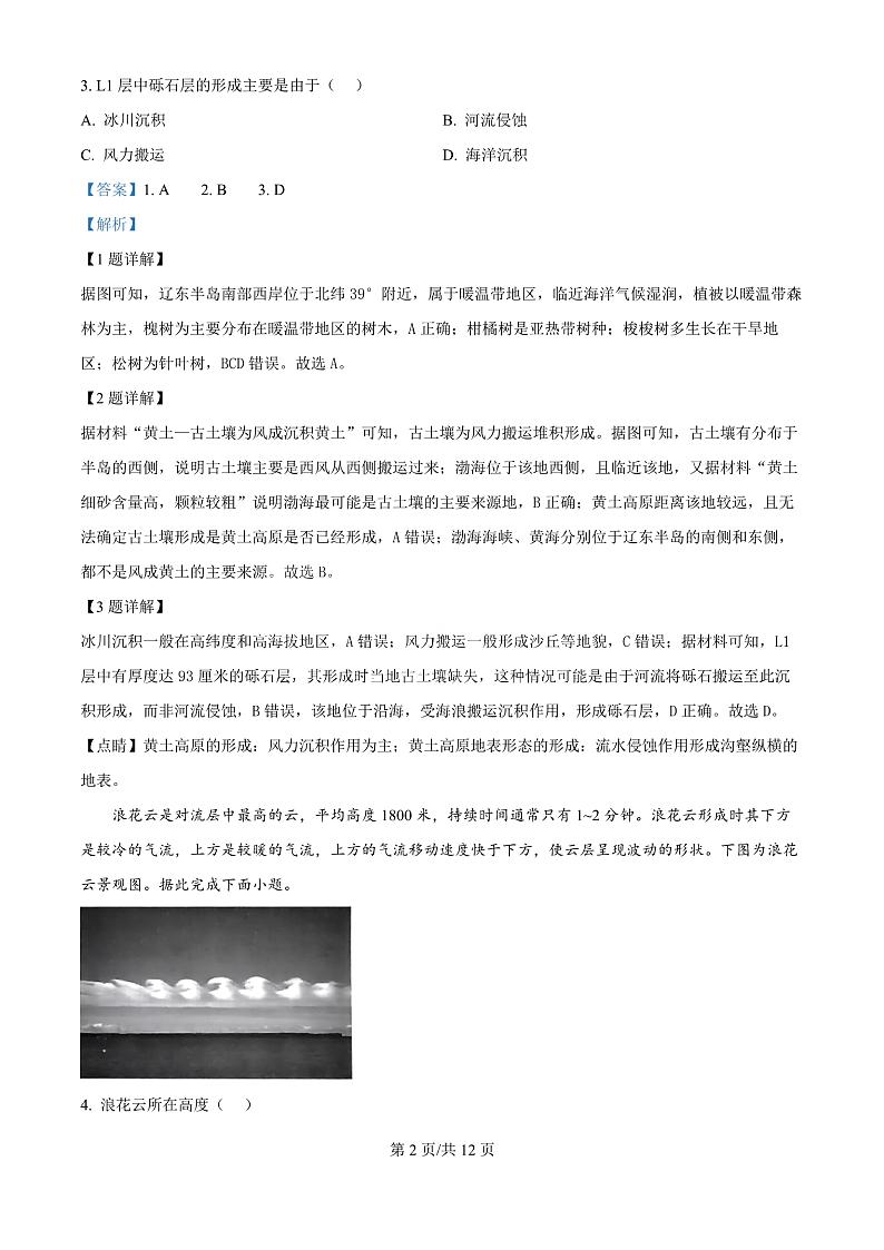 河南省天一大联考2024-2025学年高三上学期10月阶段性检测（二）地理试题02