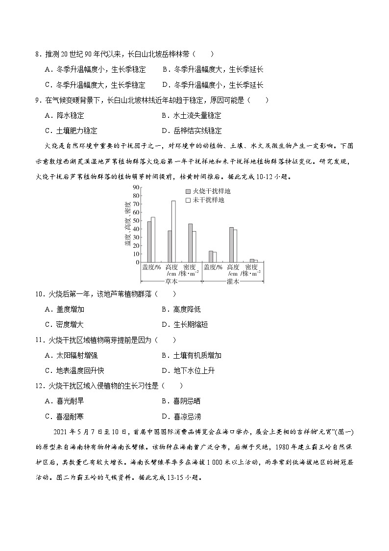 第20讲 地理环境的整体性（专项训练）-【聚焦一轮】2025年高考地理一轮复习全程跟踪讲与练（原卷版）第3页