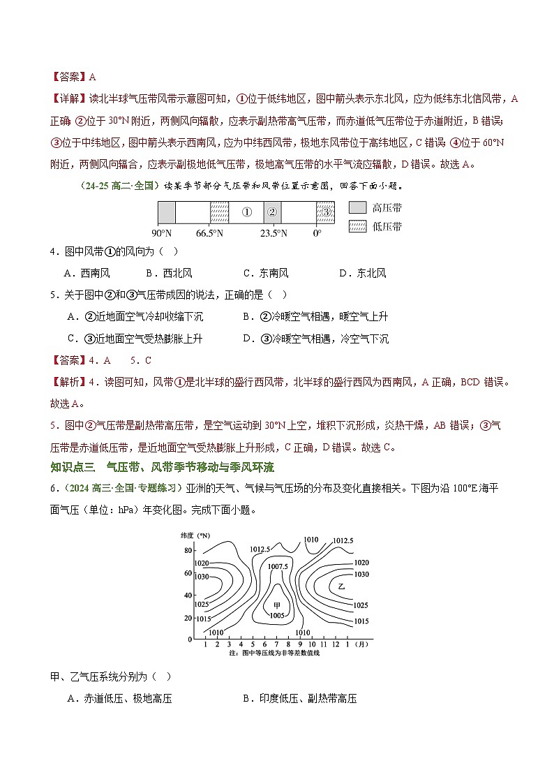 第三章 大气的运动（考题猜想）（解析版）-2024-2025学年高二地理上学期期中考点大串讲（湘教版2019选择性必修1）第2页