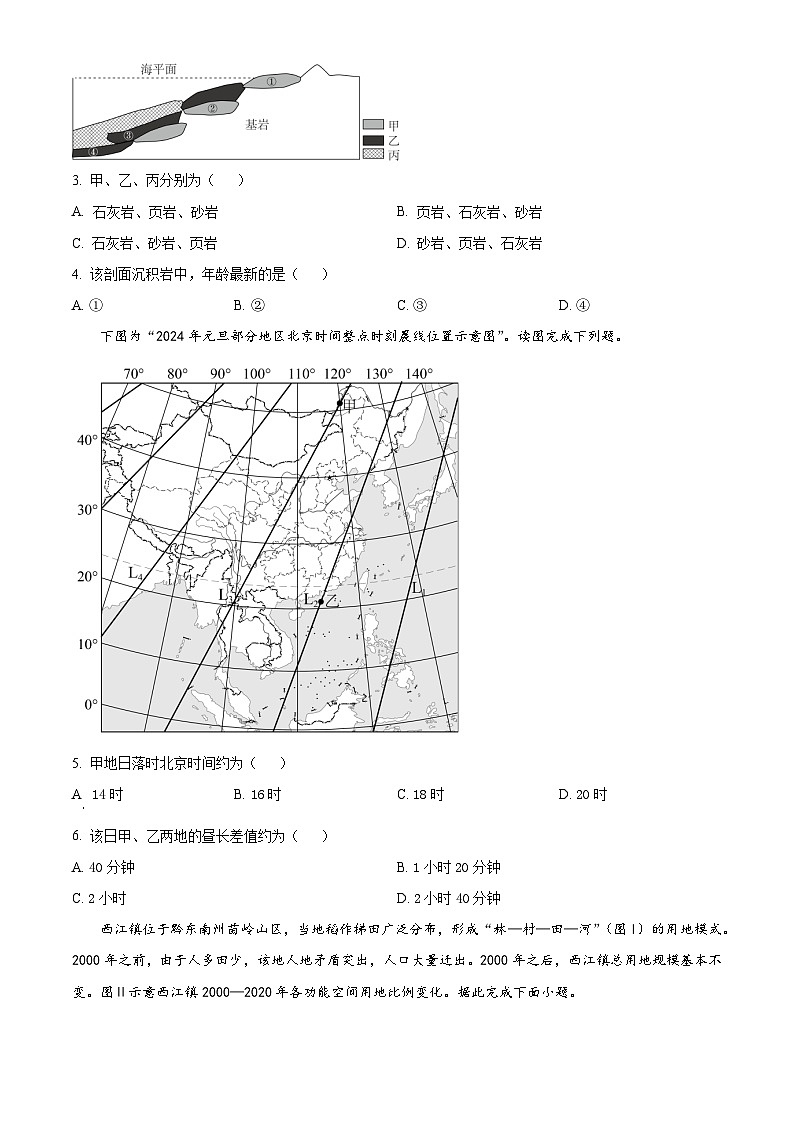 河北省邯郸市联考2024-2025学年高三上学期10月月考试题 地理 Word版含答案第2页