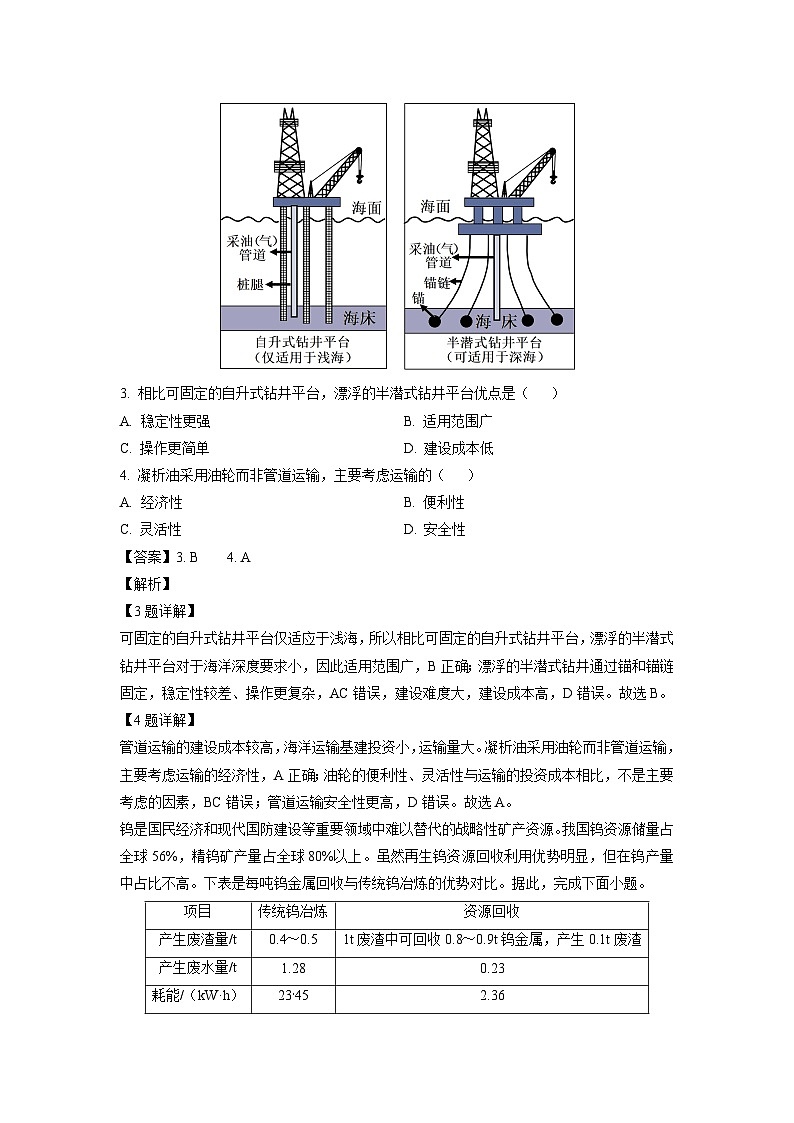 河北省保定市六校联考2023-2024学年高二下学期4月期中地理试卷（解析版）第2页